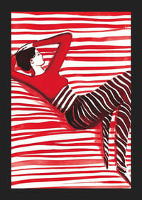 Uvoľnená elegancia v červenej farbe snívajúca o harmónii línií-5