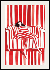 Een kleurrijke harmonie van rode strepen en casual elegantie-2