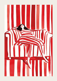 Een kleurrijke harmonie van rode strepen en casual elegantie-3