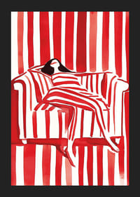 Een kleurrijke harmonie van rode strepen en casual elegantie-5