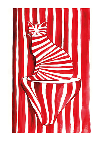 Poster Cat In Candy Stripes