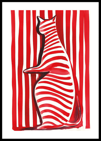 Plagát Red Cat Contour