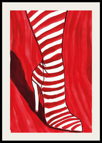 Les rayures rouges et blanches créent une expression visuelle audacieuse et dynamique-2