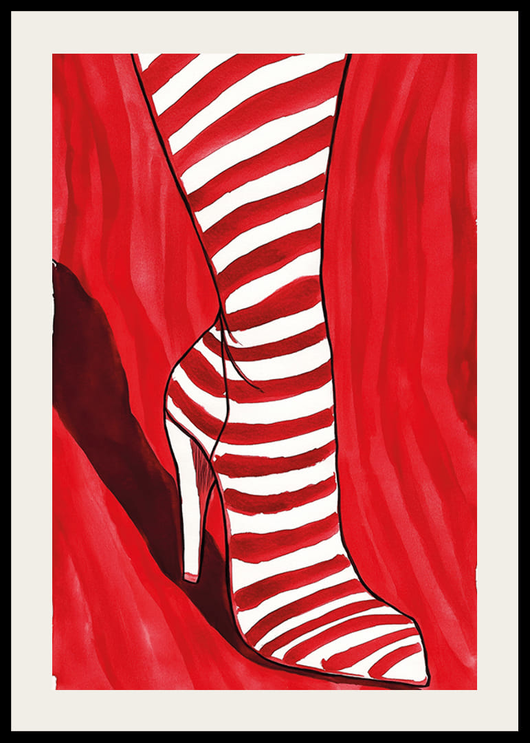 Les rayures rouges et blanches créent une expression visuelle audacieuse et dynamique-12