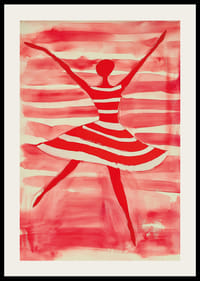 L'énergie vibrante d'une danseuse aux teintes dynamiques rouges et blanches-2