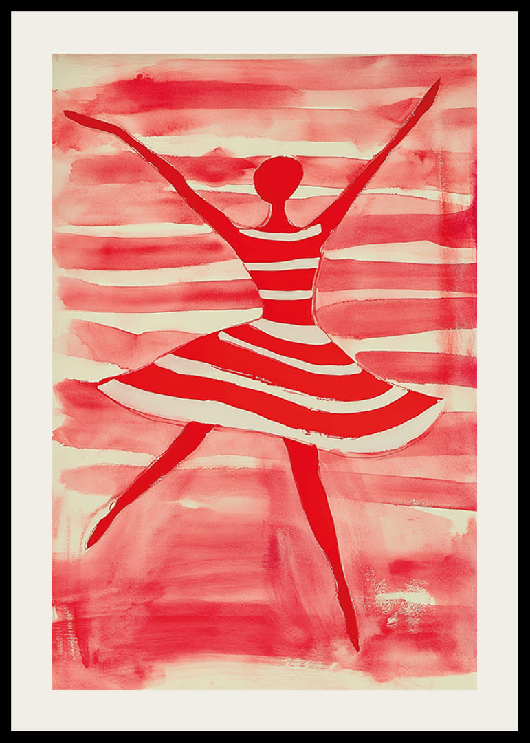 L'énergie vibrante d'une danseuse aux teintes dynamiques rouges et blanches-12