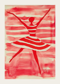 L'énergie vibrante d'une danseuse aux teintes dynamiques rouges et blanches-3