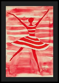 Vibrant energy of a dancer in dynamic red and white hues-4