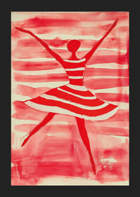 L'énergie vibrante d'une danseuse aux teintes dynamiques rouges et blanches-5