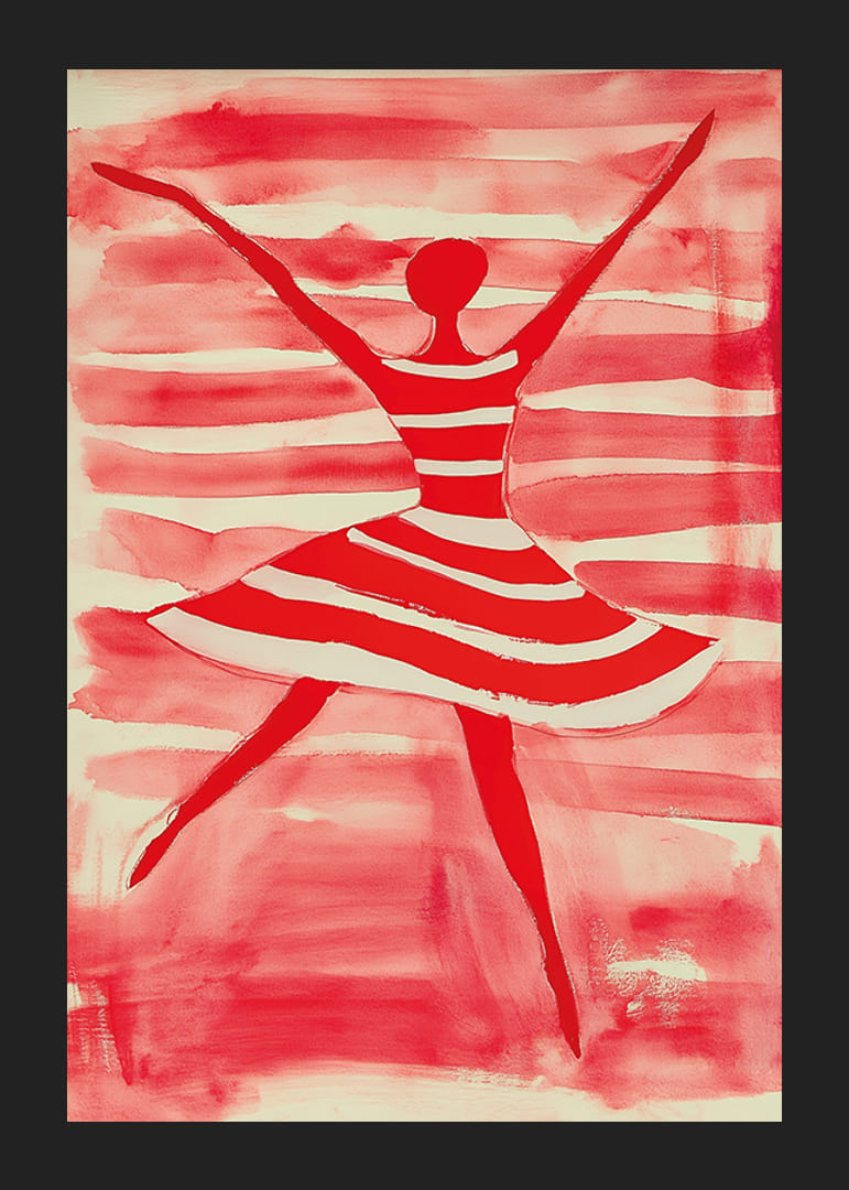 L'énergie vibrante d'une danseuse aux teintes dynamiques rouges et blanches-12