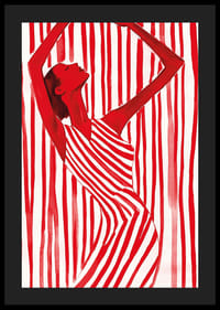 Elegante e poderoso, dançando em listras de energia vermelha-4