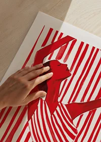 Stylish and powerful, dancing in stripes of red energy-9