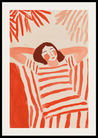 Uvoľnená rovnováha v červenej a bielej farbe radosti-2