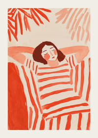 Uvoľnená rovnováha v červenej a bielej farbe radosti-3