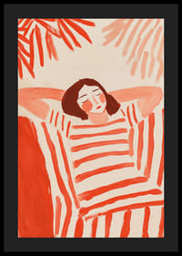 Uvoľnená rovnováha v červenej a bielej farbe radosti-4