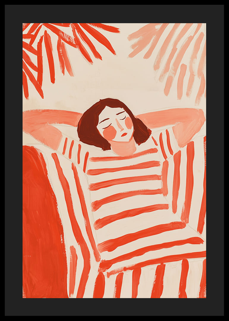 Uvoľnená rovnováha v červenej a bielej farbe radosti-12