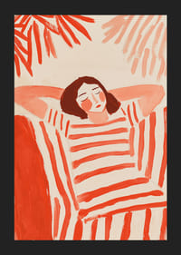 Uvoľnená rovnováha v červenej a bielej farbe radosti-5