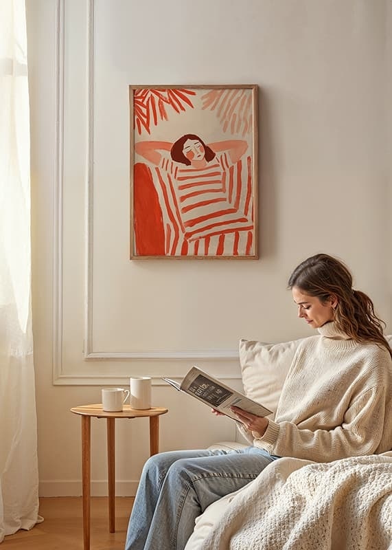 Relaxed balance in red and white color joy-12