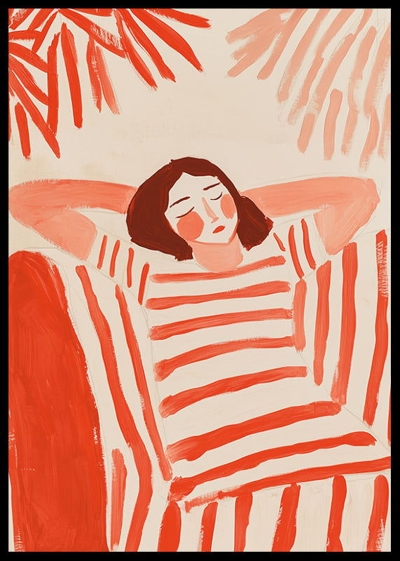 Relaxed balance in red and white color joy-12