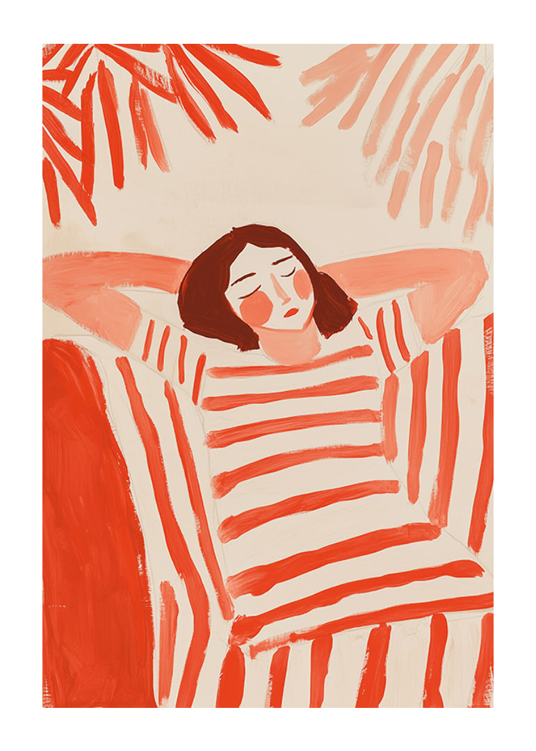 Relaxed balance in red and white color joy-12