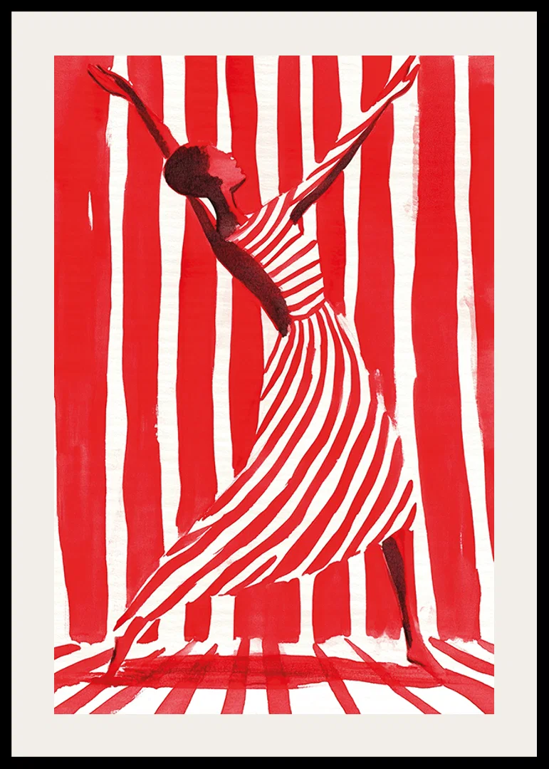 Dancing freedom in dynamic stripes of red and white-12