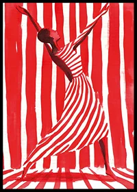 Dancing freedom in dynamic stripes of red and white-6