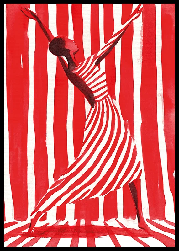 Dancing freedom in dynamic stripes of red and white-12