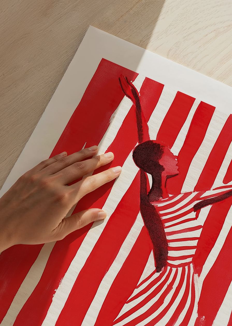 Dancing freedom in dynamic stripes of red and white-12