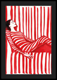 Avslappet eleganse i rødt og hvitt skaper en dristig og harmonisk følelse-4