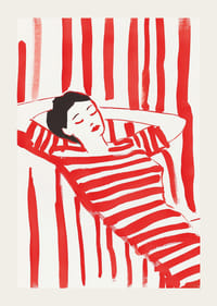 L'élégance décontractée à rayures rouges et blanches inspire le calme et le style-3