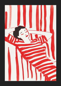 L'élégance décontractée à rayures rouges et blanches inspire le calme et le style-5