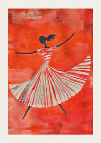 Une danse animée en rouge et blanc capture la liberté de mouvement-3