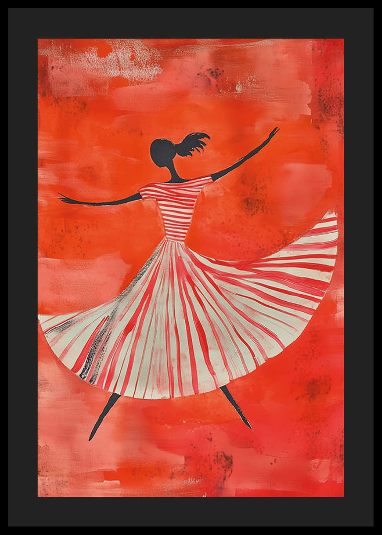 Une danse animée en rouge et blanc capture la liberté de mouvement-12