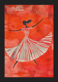 Une danse animée en rouge et blanc capture la liberté de mouvement-5