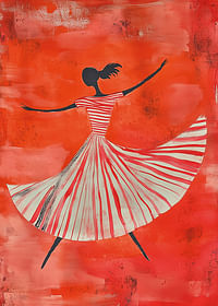 Lively dance in red and white captures freedom of movement-3