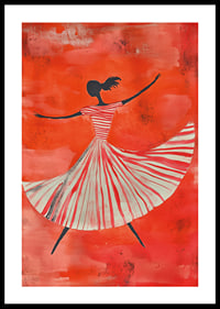 Lively dance in red and white captures freedom of movement-0