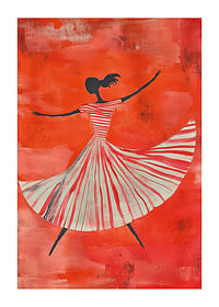 Lively dance in red and white captures freedom of movement-1