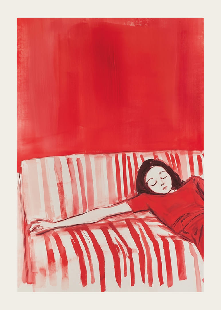 Álmodozó pihenés vörös tónusokban, tökéletes a megnyugtató légkör megteremtéséhez-12