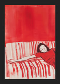 Álmodozó pihenés vörös tónusokban, tökéletes a megnyugtató légkör megteremtéséhez-5