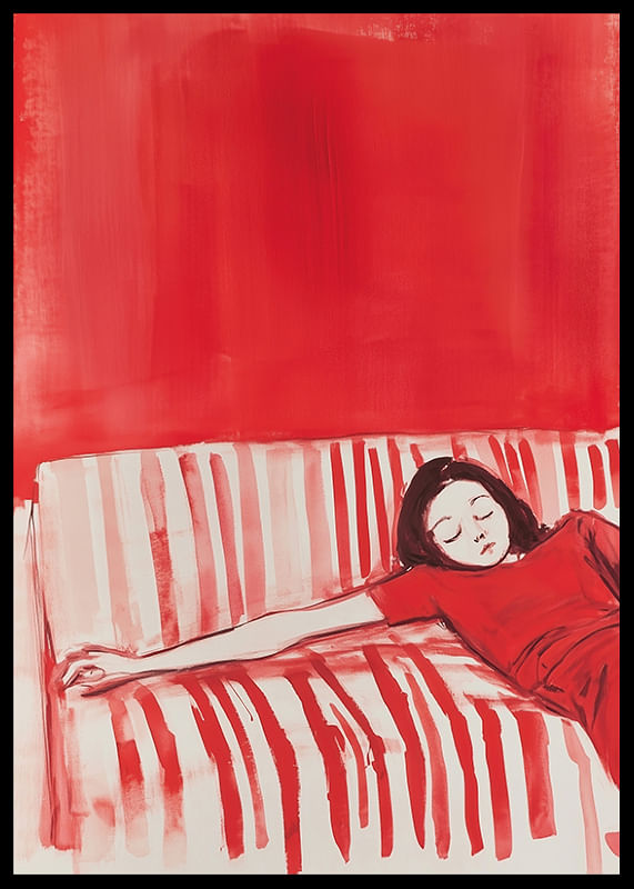 Dreamy rest in red tones, perfect for a calming atmosphere-12