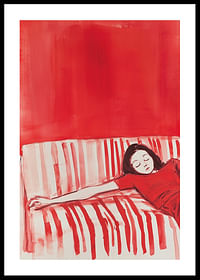 Dreamy rest in red tones, perfect for a calming atmosphere-0