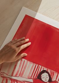 Dreamy rest in red tones, perfect for a calming atmosphere-5