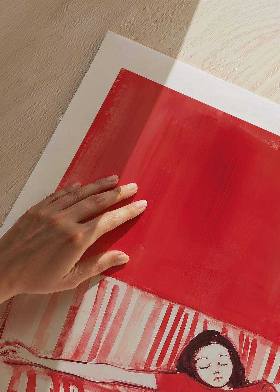 Dreamy rest in red tones, perfect for a calming atmosphere-12