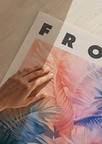 A harmonious explosion of tropical leaves in soft pastel tones-3