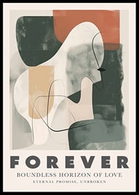Abstract shapes and soft tones shape the eternal horizon of love-0