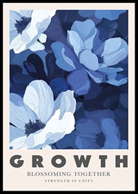 Deep blue flowers symbolize strength and unity in beautiful harmony-0