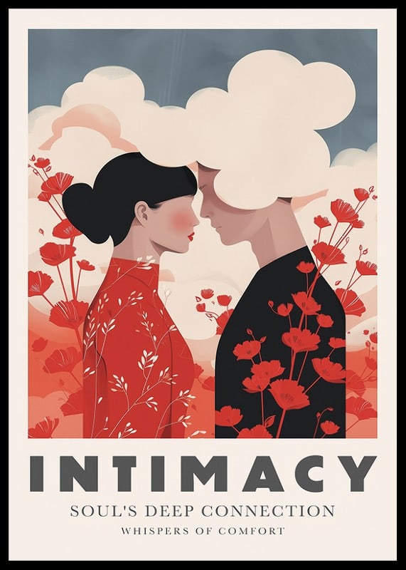 Two souls unite in a harmonious dance of love and the elegance of nature.-12