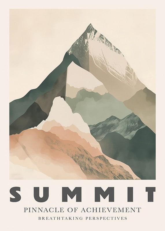Abstract mountain peaks that inspire achievement and perspective-12