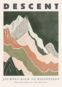 Abstracte bergtoppen in aardse tinten roepen de grootsheid van de natuur op-1