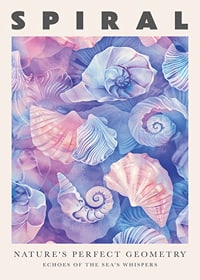 Spirals of natural beauty in soft pastel colors against the whispers of the ocean-1